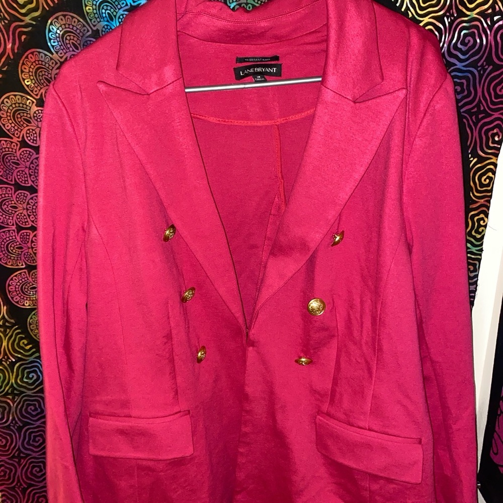Lane Bryant Bright Pink Overcoat Size 18